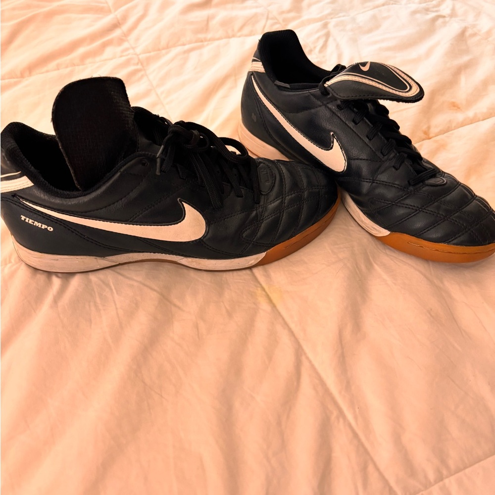 Nike Tiempo Black Indoor Soccer Shoes